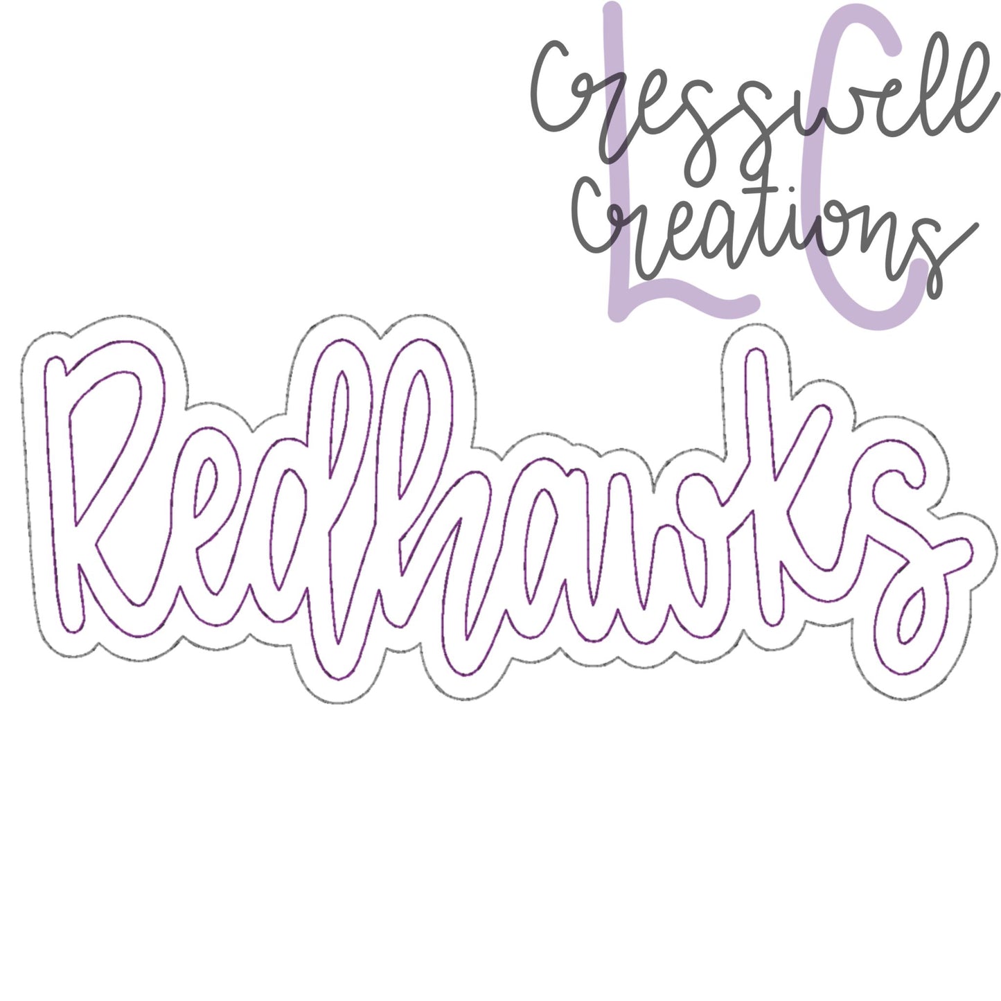 Redhawks Bean Stitch Double Applique Machine Embroidery Design