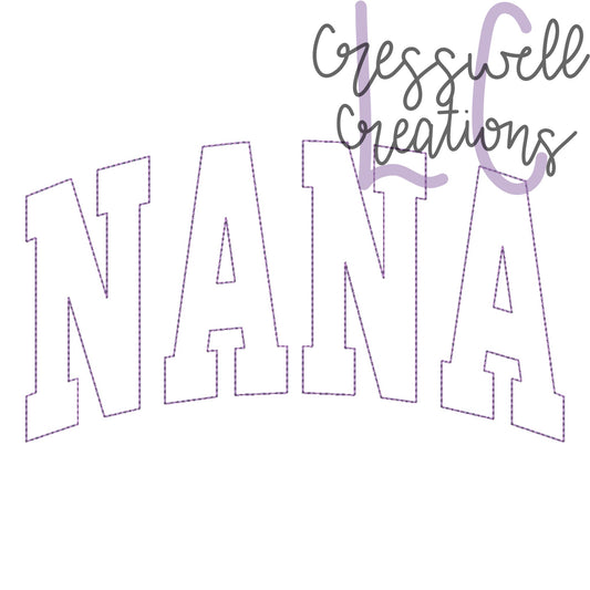 Nana Embossed 3D Puff Machine Embroidery Design