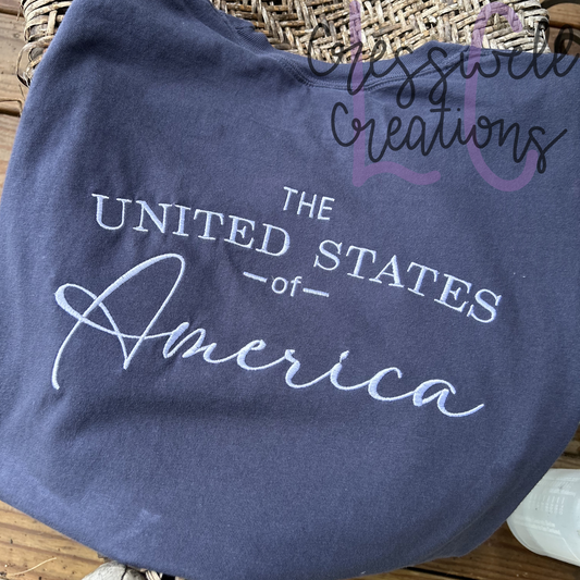 United States of America Machine Embroidery Design