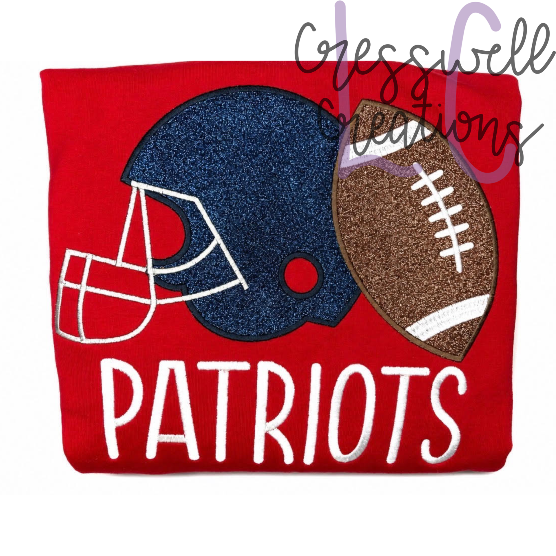 Football and Helmet Satin Stitch Applique Machine Embroidery Design – Cresswell Creations