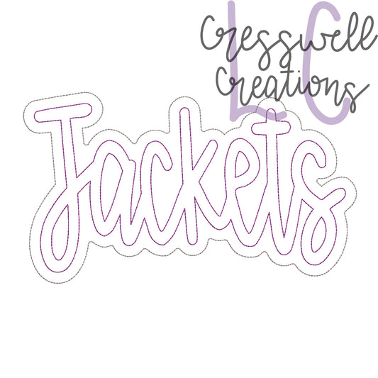 Jackets Bean Stitch Double Applique Embroidery Design