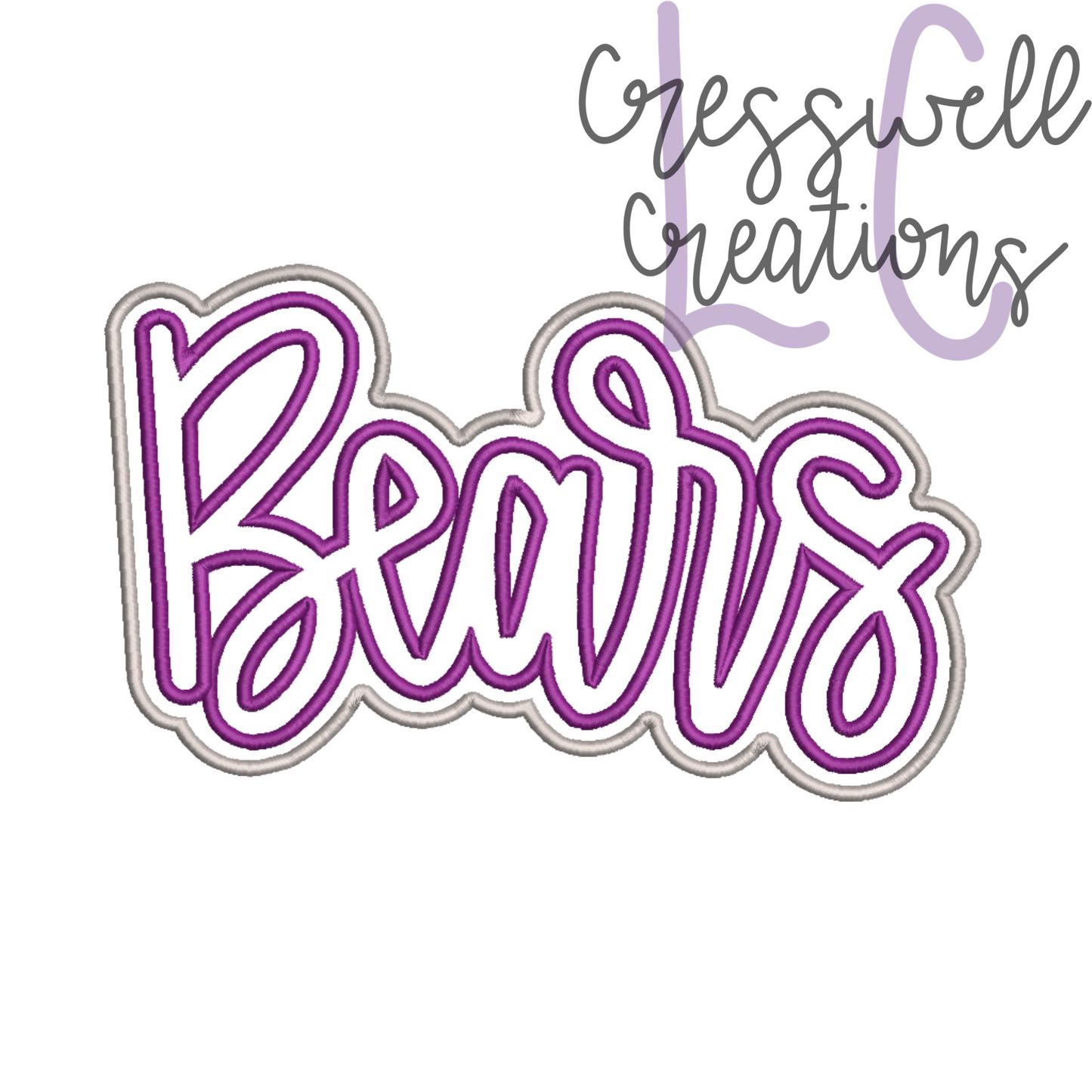 Bears Satin Stitch Double Applique