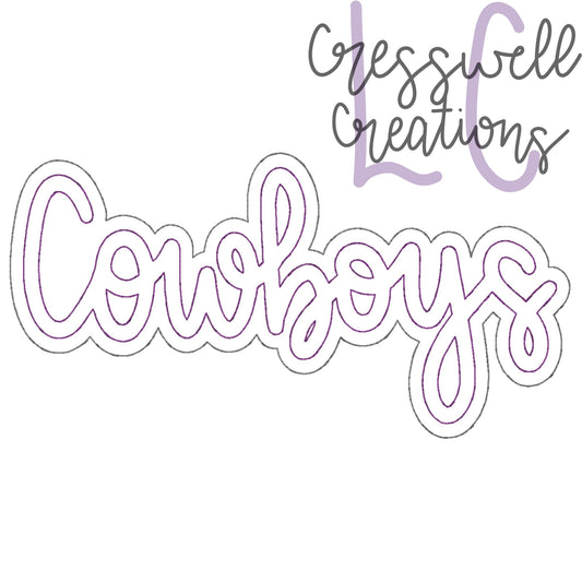 Cowboys Bean Stitch Double Applique