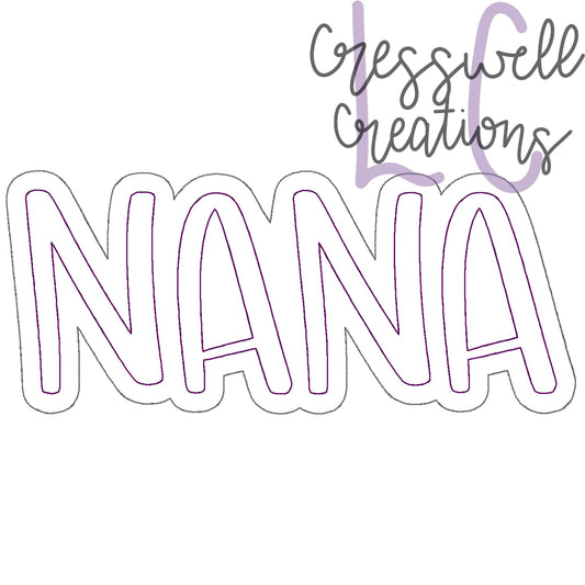 NANA Bean Stitch Double Applique Machine Embroidery Design