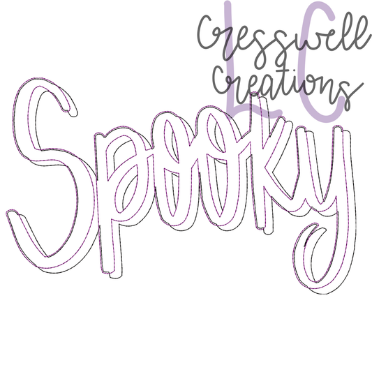 Spooky Shadow Bean Stitch Double Applique