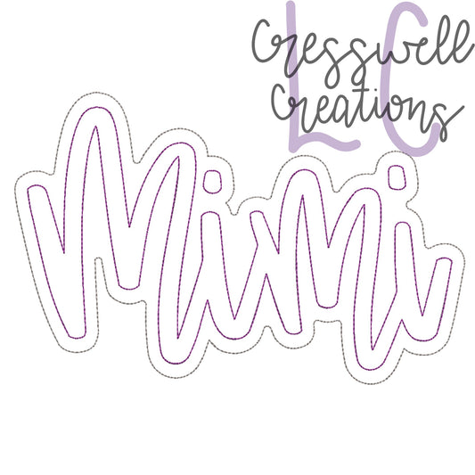 Mimi Bean Stitch Double Applique Machine Embroidery Design