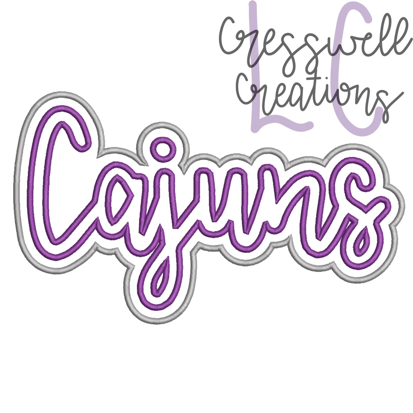 Cajuns Satin Stitch Double Applique