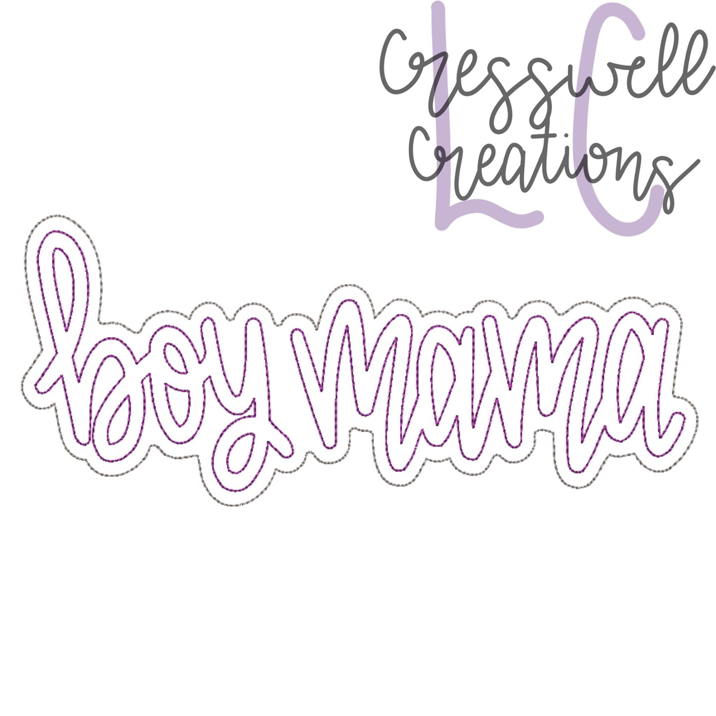 Boy Mama Bean Stitch Double Applique