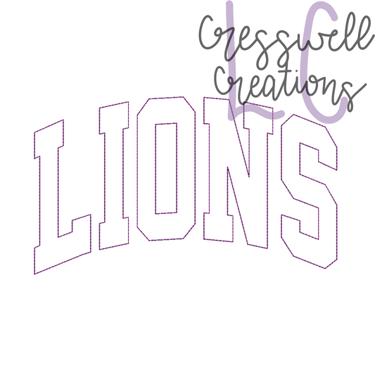 Lions Embossed 3D Puff Machine Embroidery Design