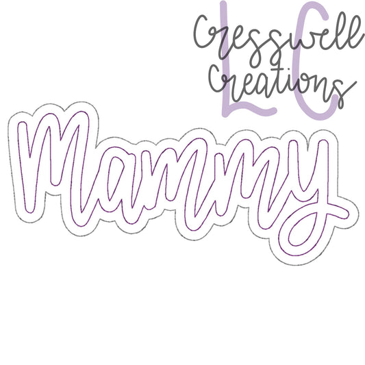 Mammy Bean Stitch Double Applique Machine Embroidery Design
