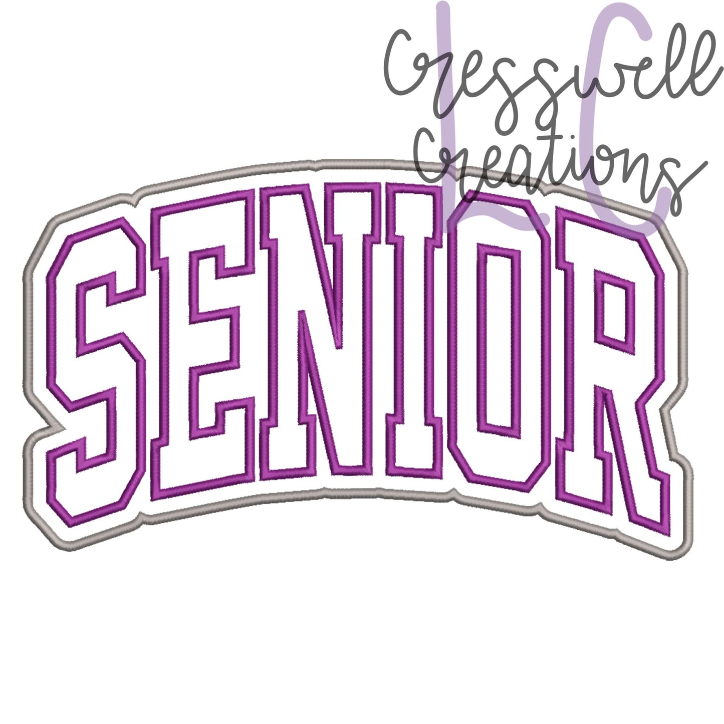 Senior Varsity Satin Stitch Double Applique