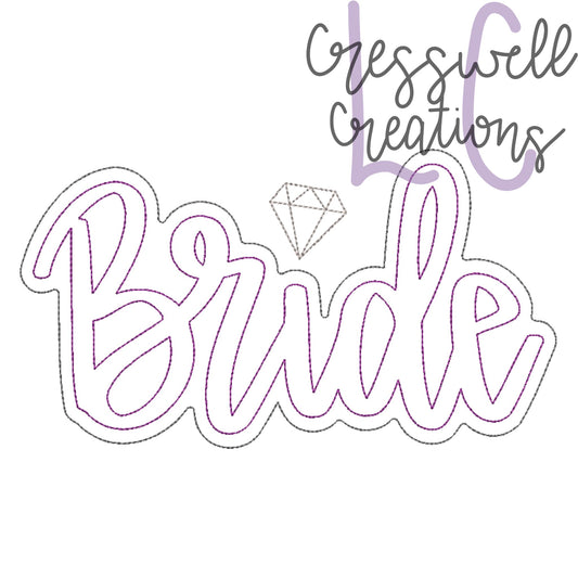 Bride Bean Stitch Double Applique