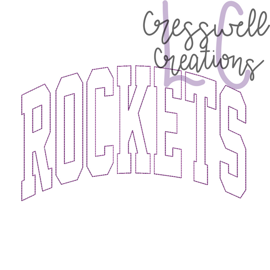 Rockets Embossed 3D Puff Machine Embroidery Design