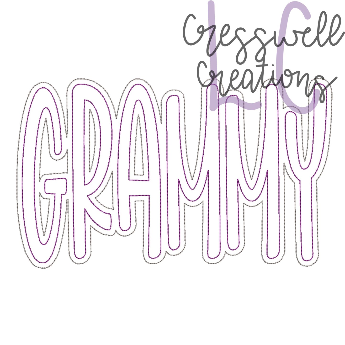 Grammy Bean Stitch Double Applique