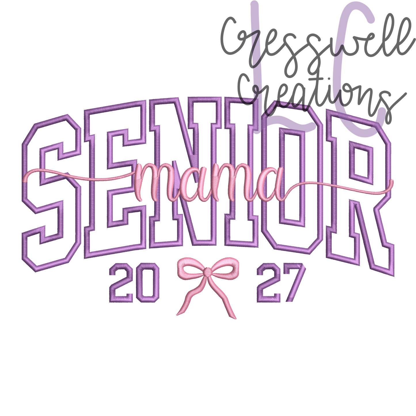 Senior Mama 27 Applique Machine Embroidery Design
