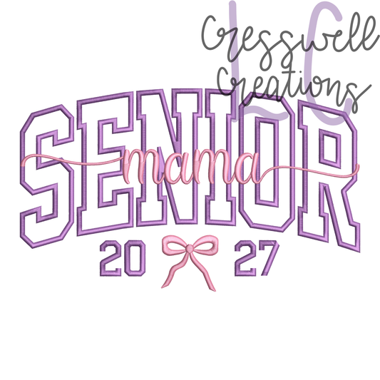 Senior Mama 27 Applique Machine Embroidery Design