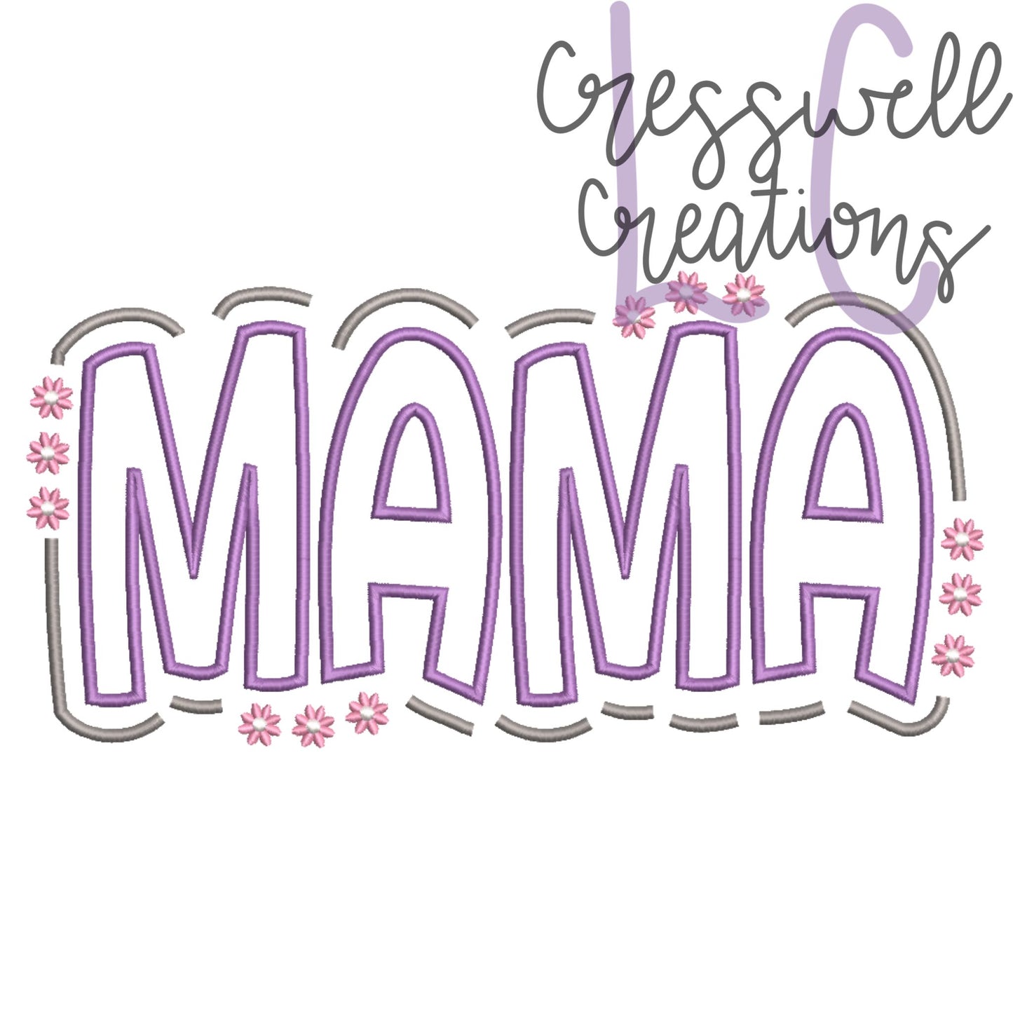 Mama Doodle Outline Machine Embroidery Design