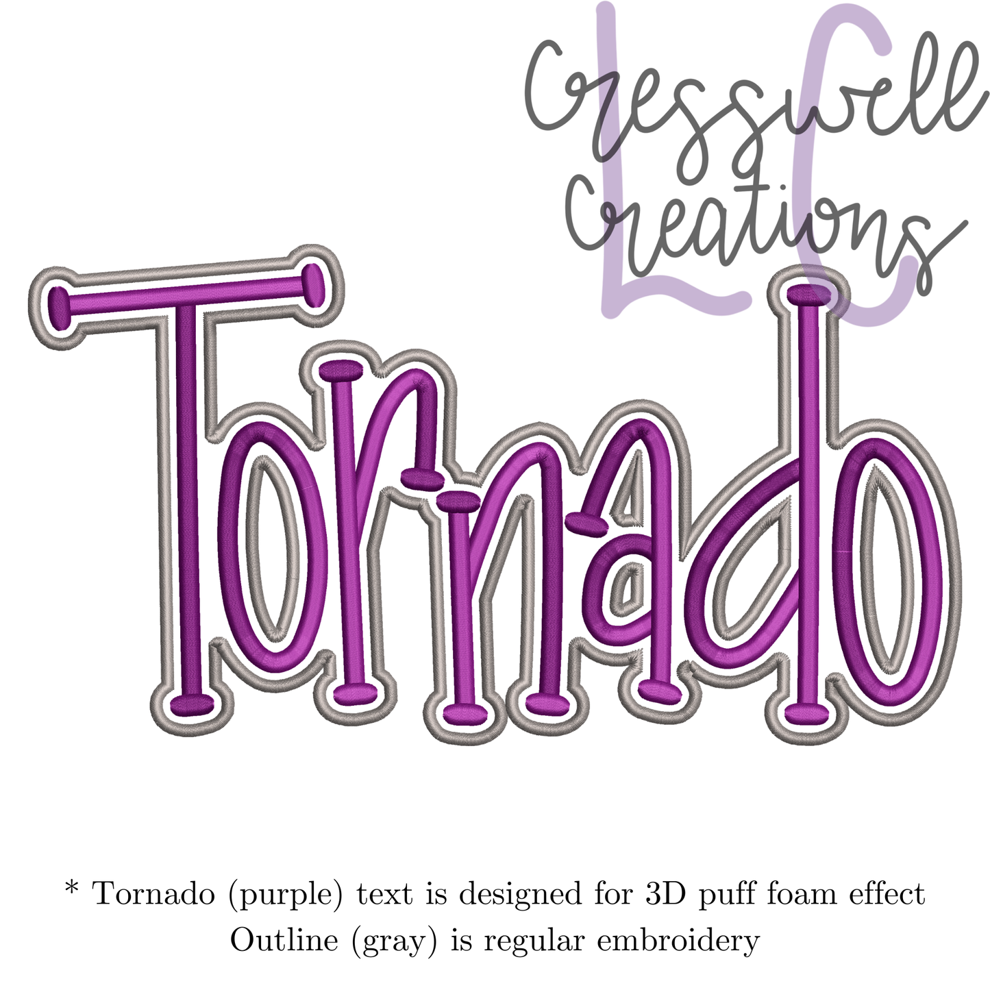 Tornado 3D Puff  Machine Embroidery Design