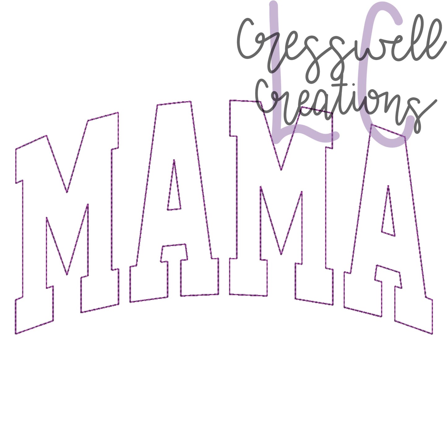 Mama Embossed 3D Puff Machine Embroidery Design