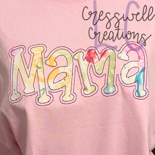 Mama Funky Bean Stitch Double Applique Embroidery Design