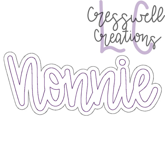 Nonnie Bean Stitch Double Applique Machine Embroidery Design