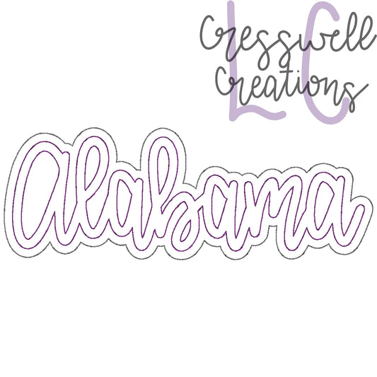 Alabama Bean Stitch Double Applique Machine Embroidery Design