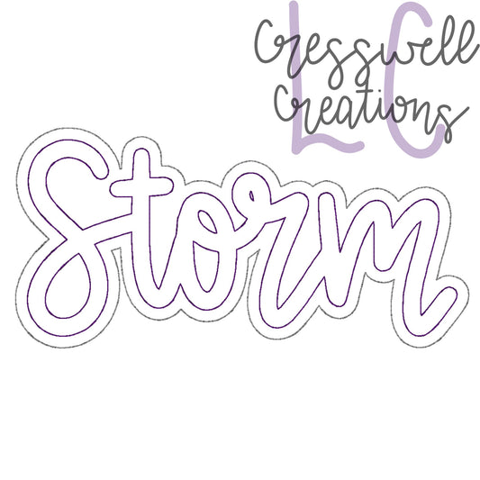 Storm Bean Stitch Double Applique Embroidery Design