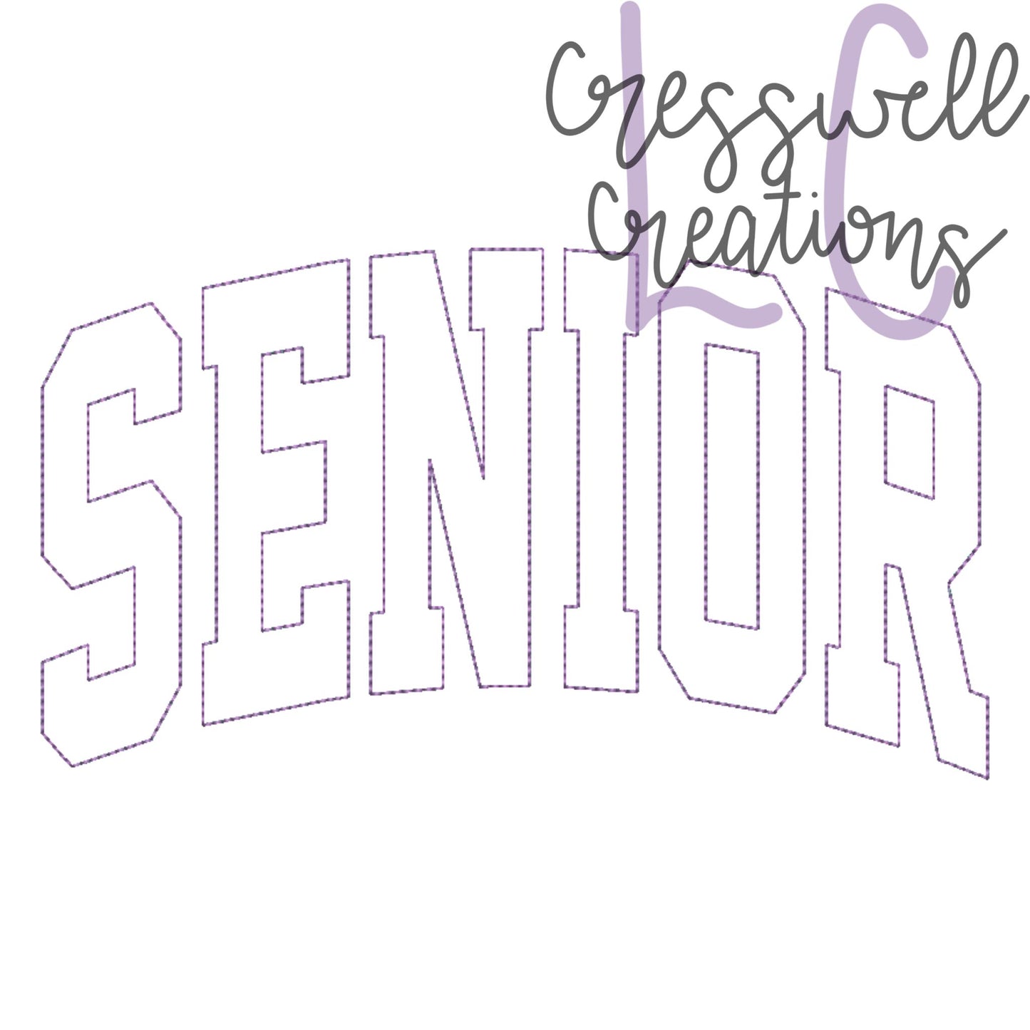 Senior Embossed 3D Puff Machine Embroidery Design