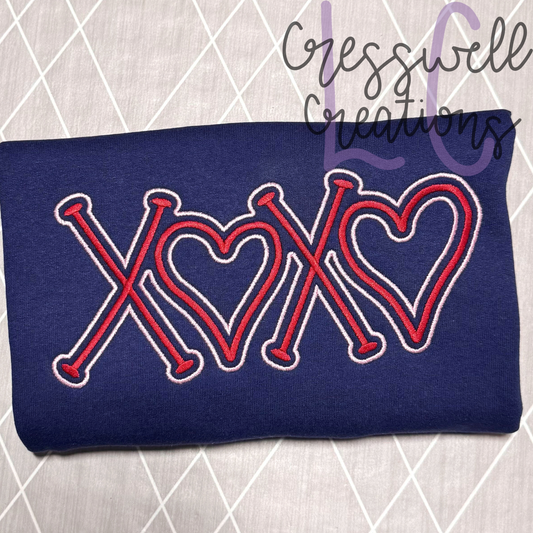 XOXO Hearts  Machine Embroidery Design