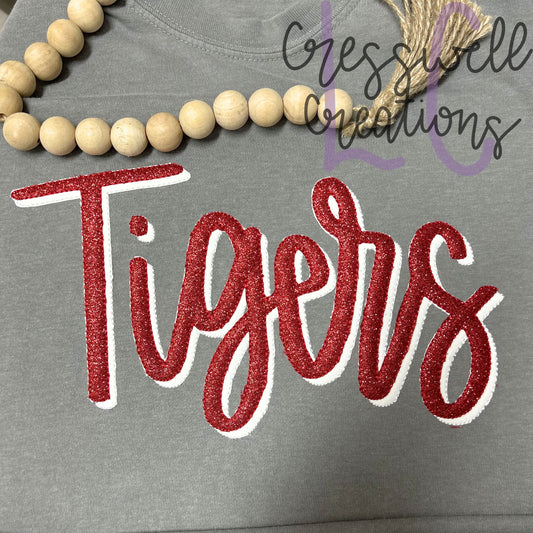 Tigers Shadow Bean Stitch Double Applique