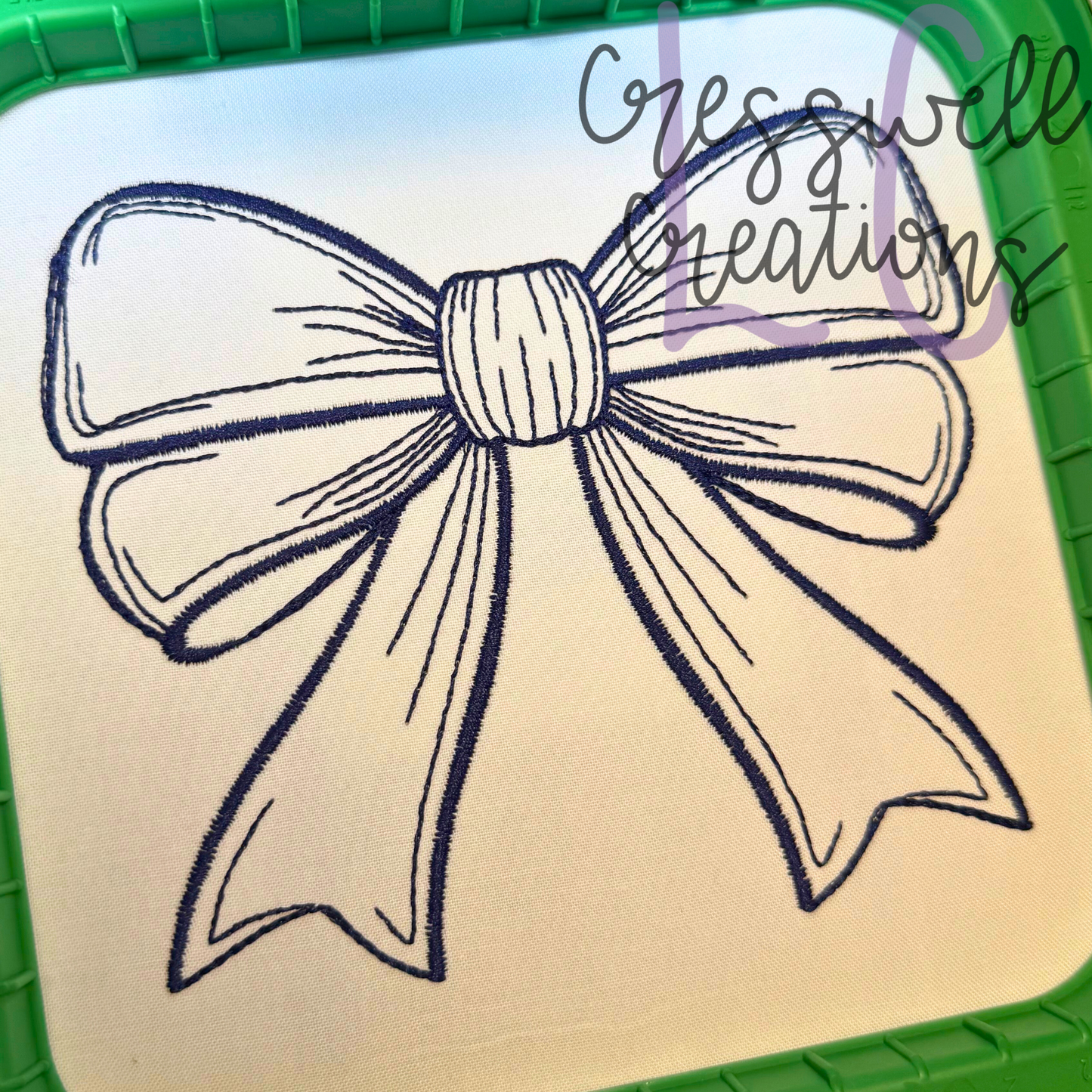Bow Sketch Machine Embroidery Design
