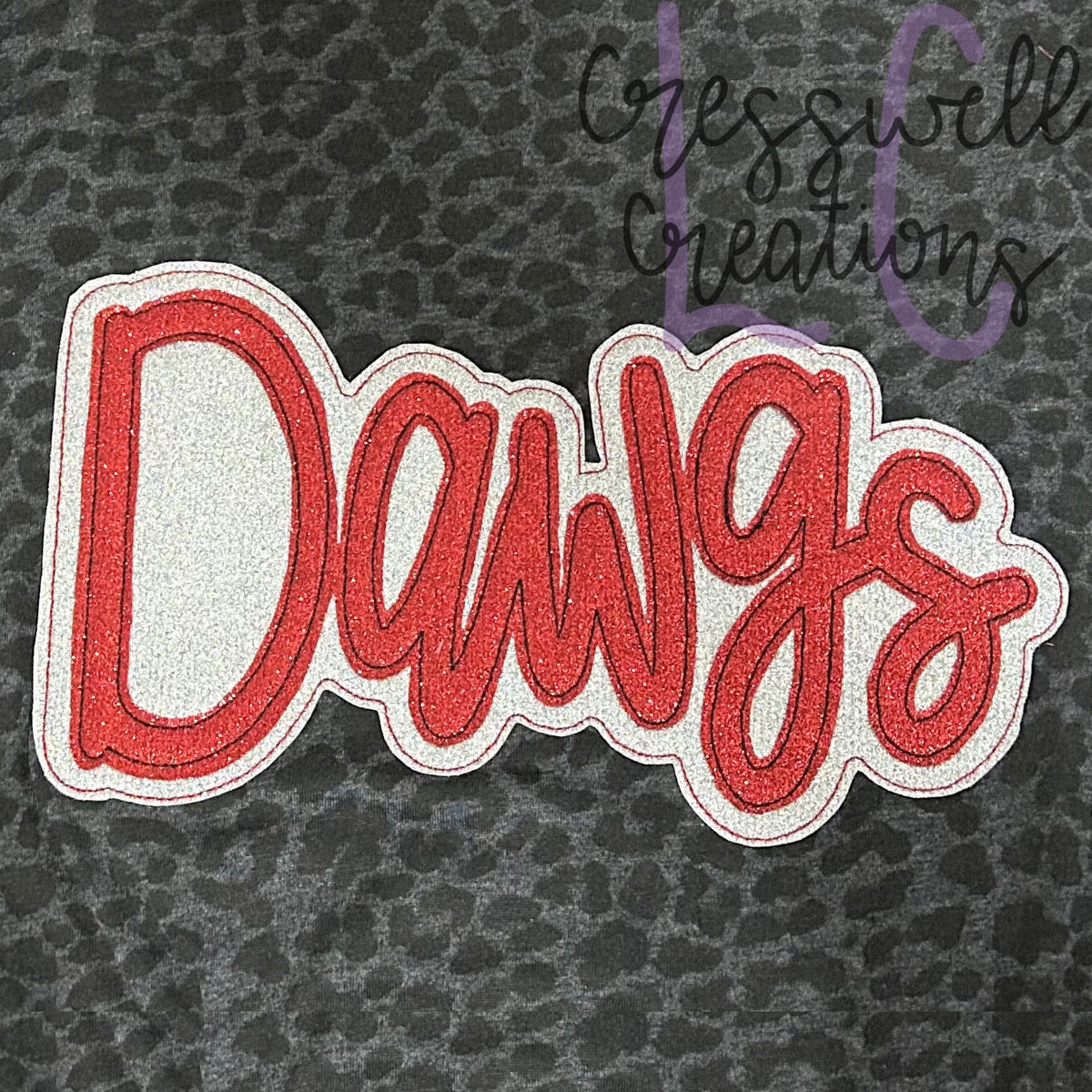 Dawgs Bean Stitch Double Applique