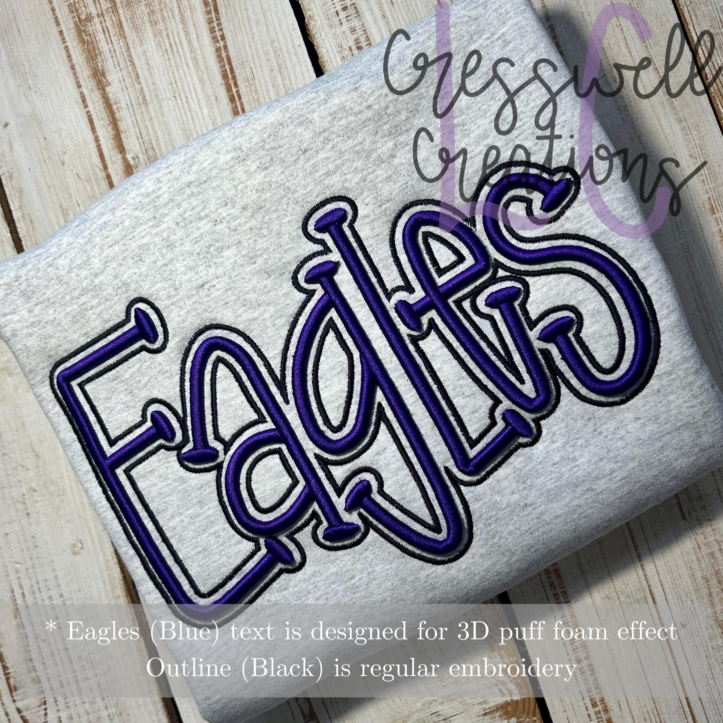 Eagles 3D Puff  Machine Embroidery Design