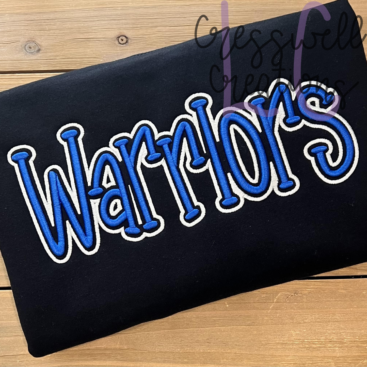 Warriors 3D Puff  Machine Embroidery Design