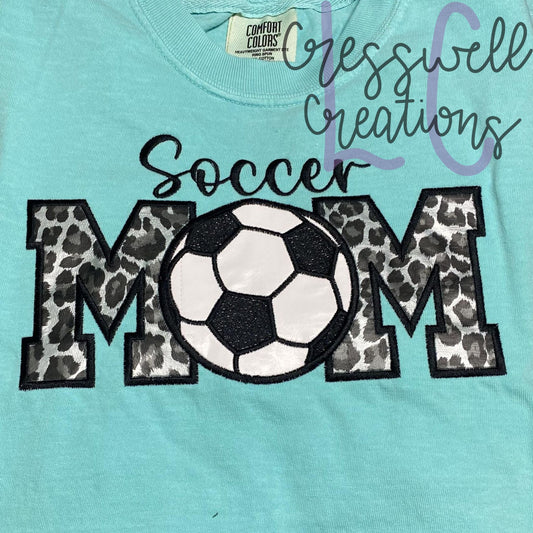 Soccer Mom Applique Machine Embroidery Design // Includes Design for Sleeves