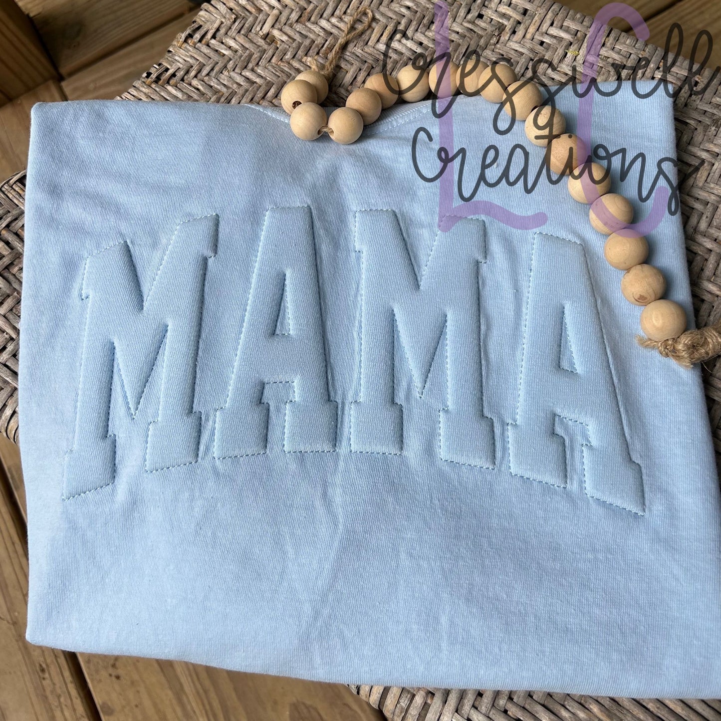 Mama Embossed 3D Puff Machine Embroidery Design