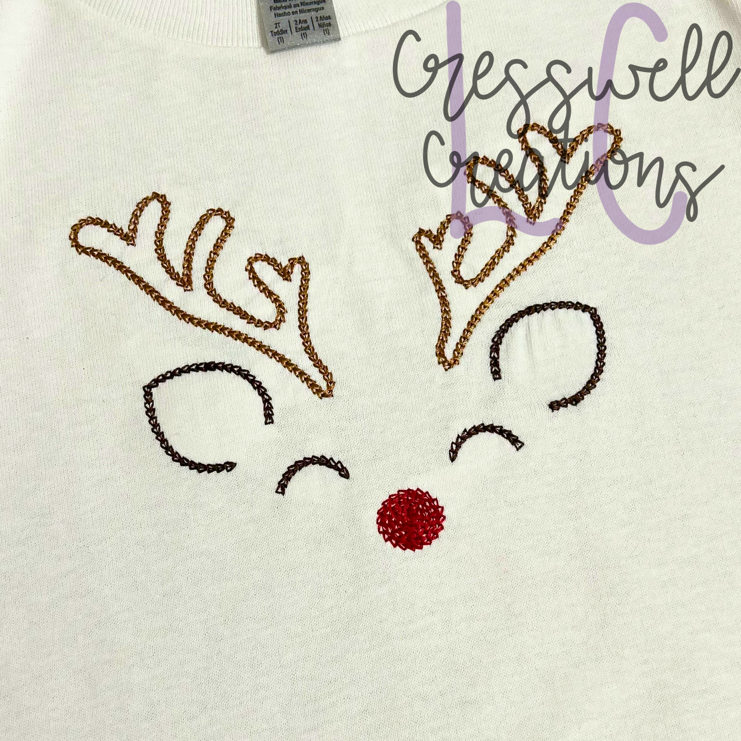 Reindeer Chain Stitch Machine Embroidery Design