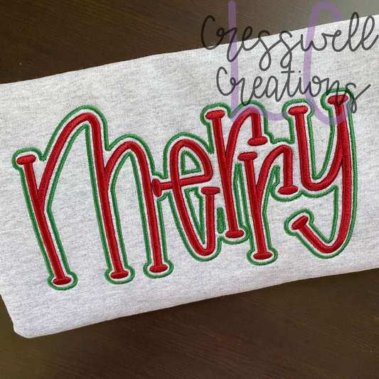 Merry 3D Puff  Machine Embroidery Design