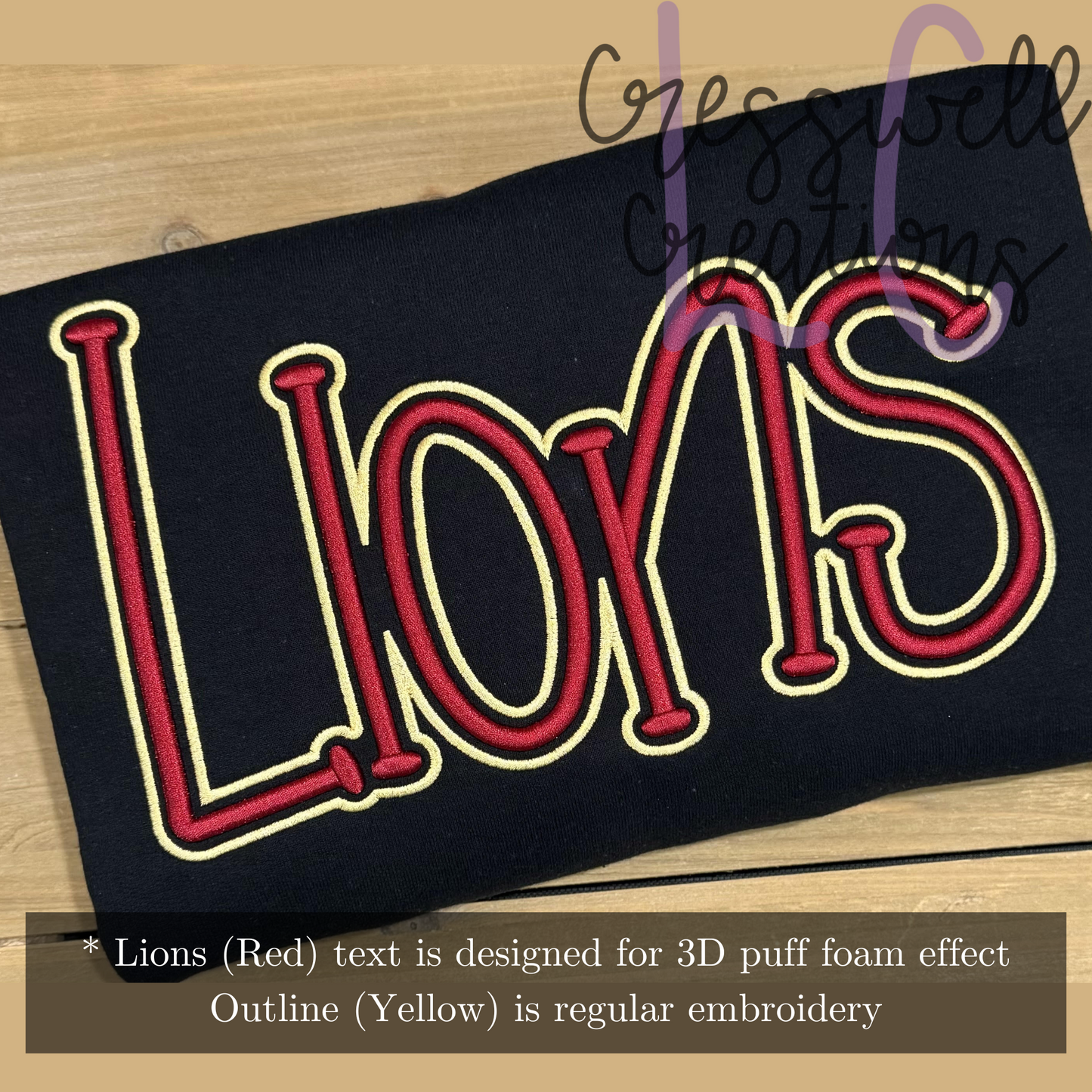 Lions 3D Puff  Machine Embroidery Design