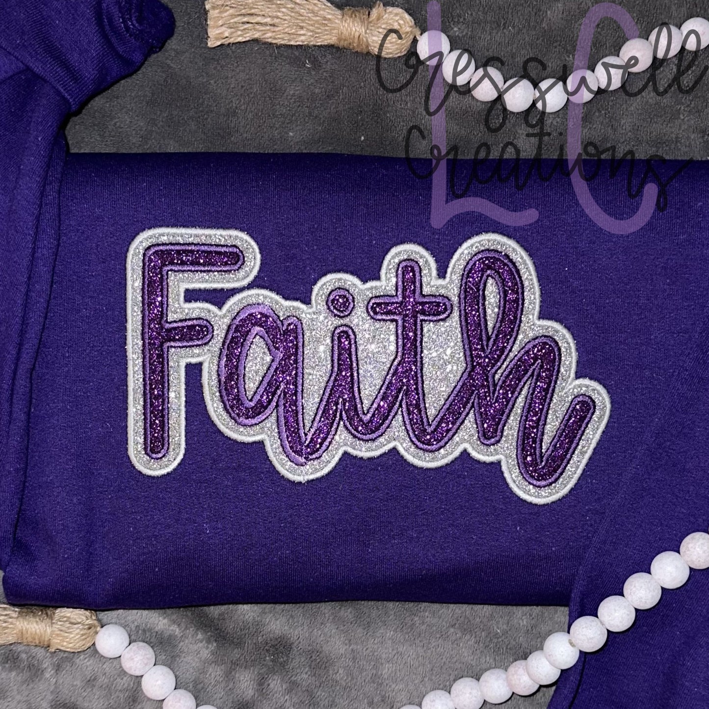 Faith Satin Stitch Double Applique