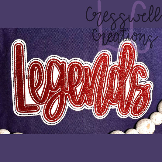 Legends Bean Stitch Double Applique Embroidery Design