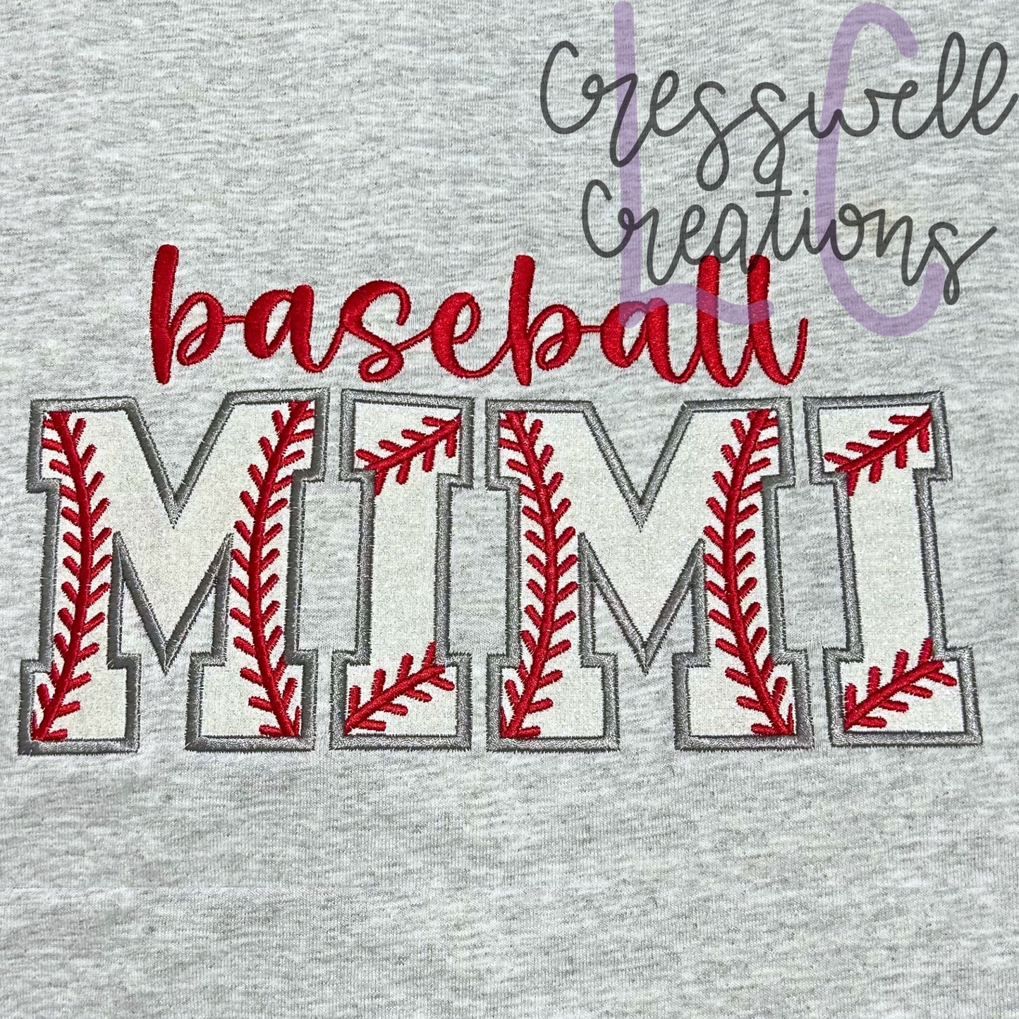 Baseball Mimi Applique Machine Embroidery Design // Includes Laces Design for Sleeves