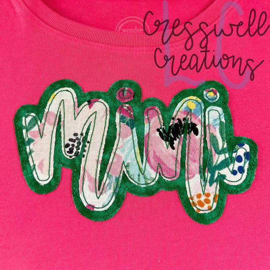 Mini Bean Stitch Double Applique Machine Embroidery Design