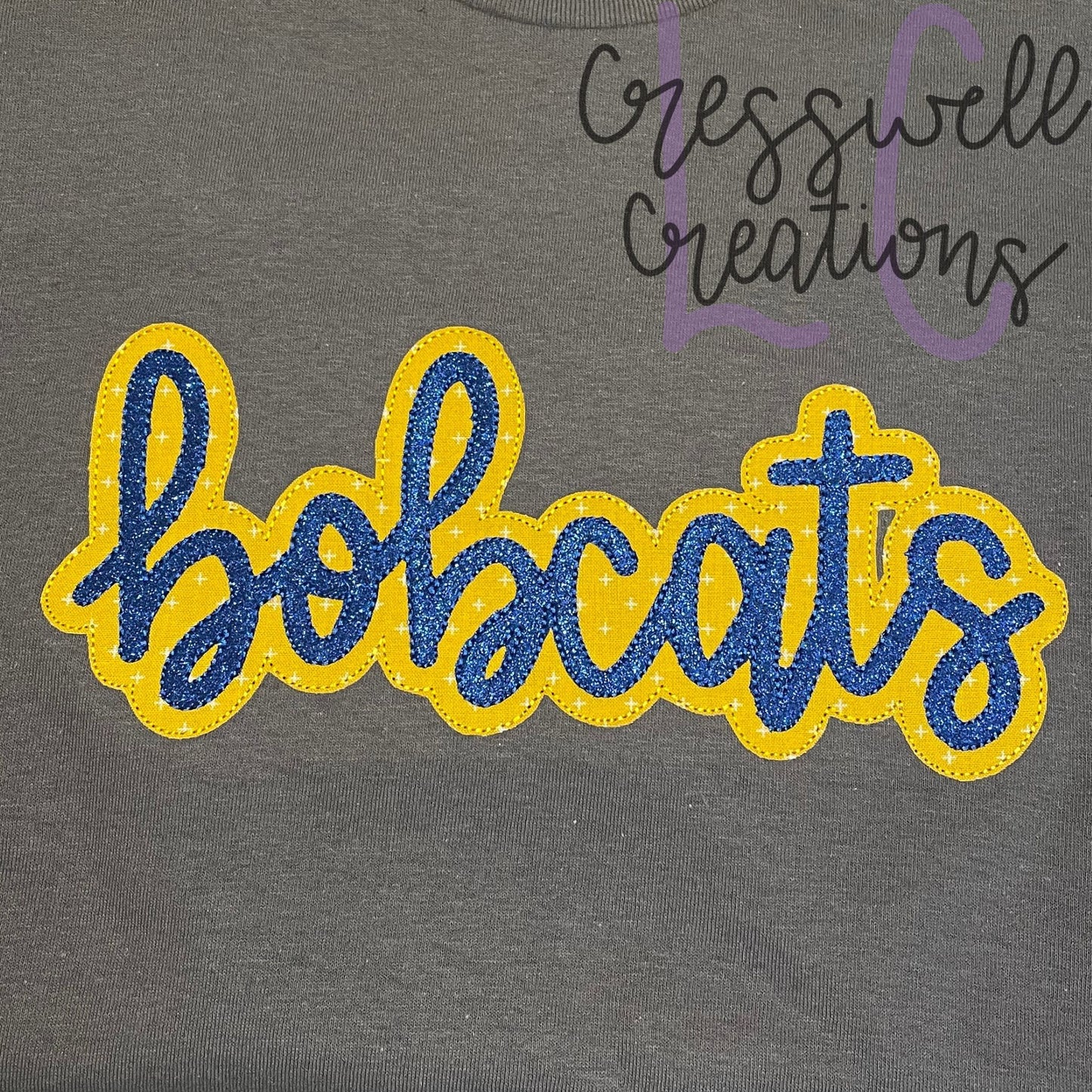 Bobcats Bean Stitch Double Applique