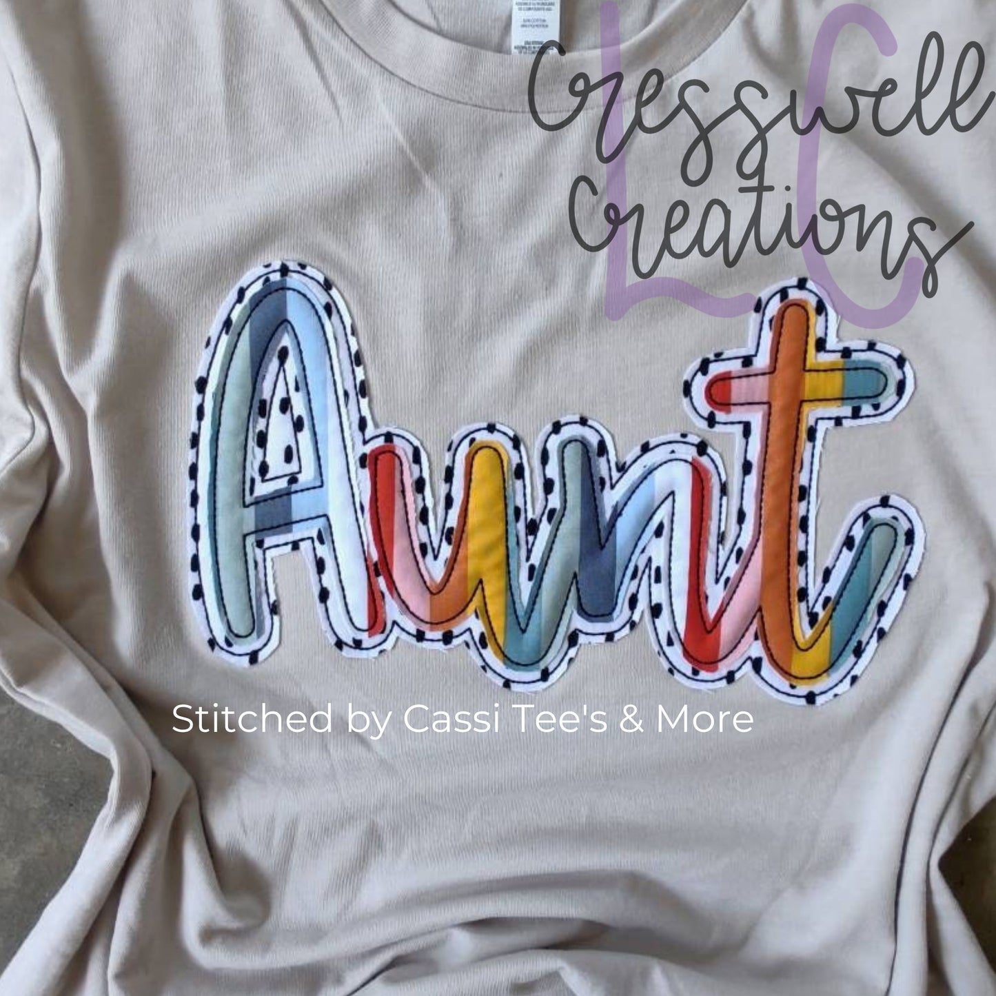 Aunt Bean Stitch Double Applique