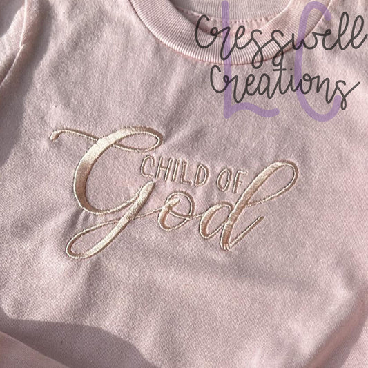 Child of God Satin Machine Embroidery Design